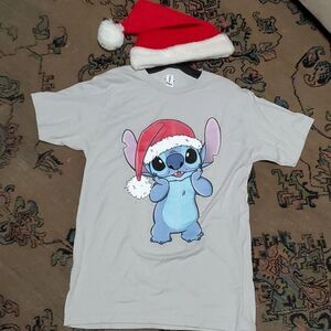 Disney Lilo & Stitch Santa Hat Cutie Extra Soft T-Shirt